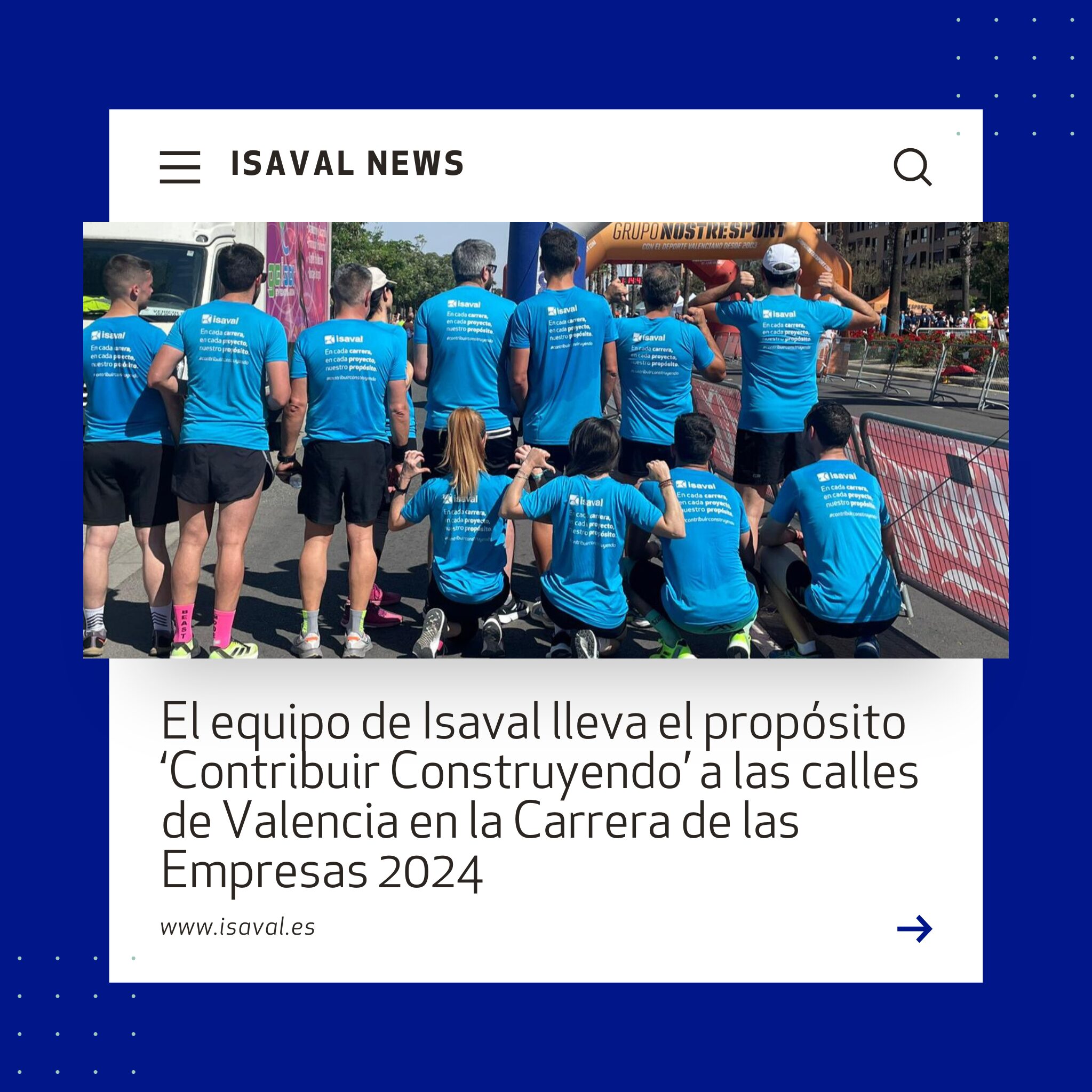 El Equipo De Isaval Lleva El Prop Sito Contribuir Construyendo A Las