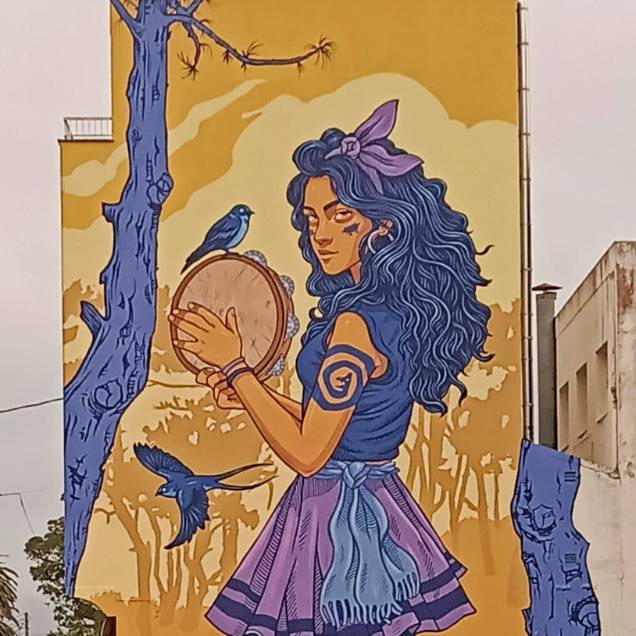 Pintura mural punkiereteira Ortigueira