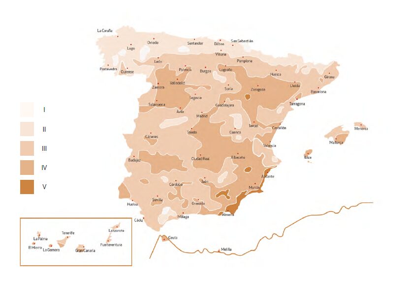 Zona pluviométrica España